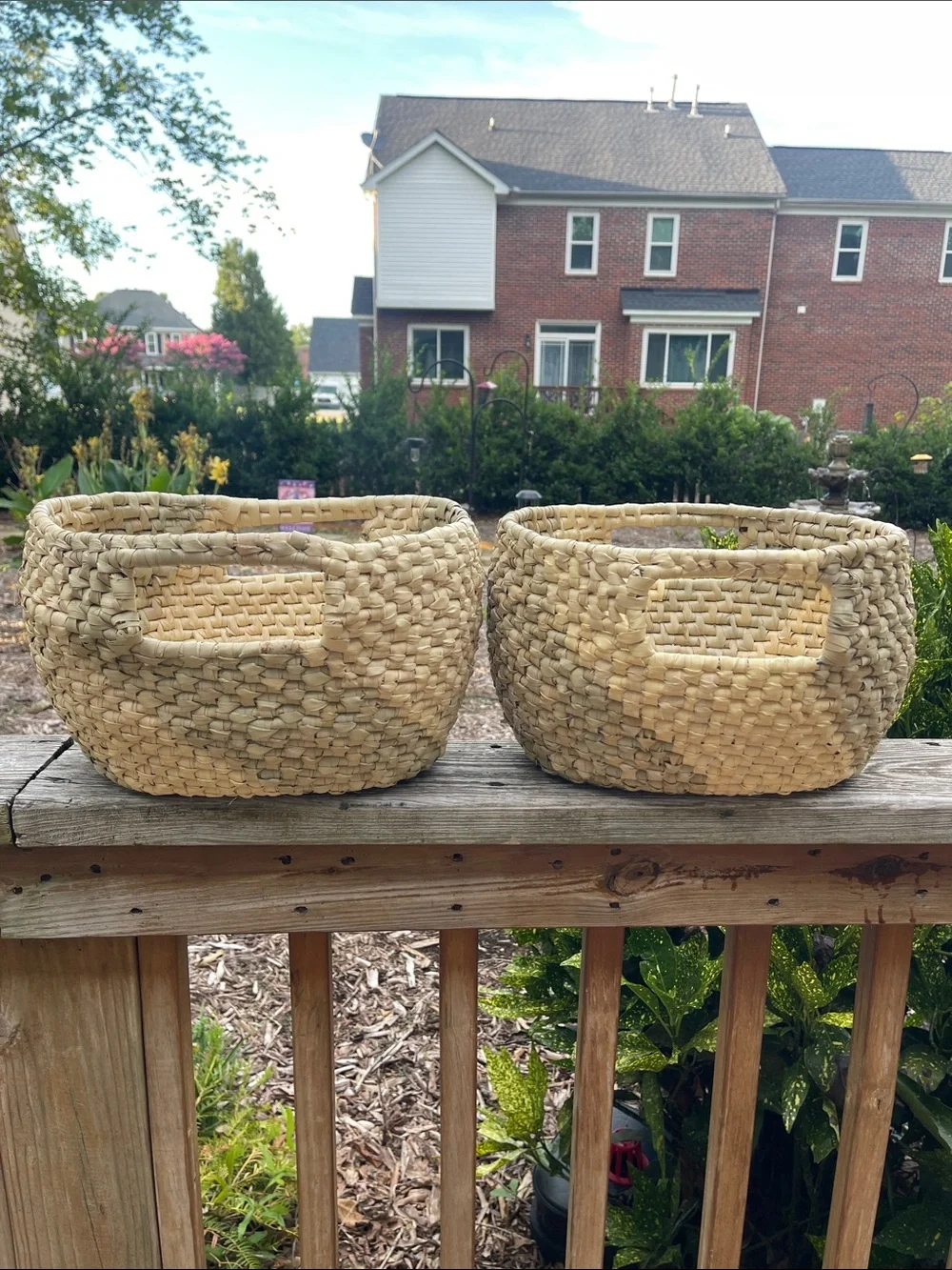 Anthropologie Seagrass Storage Basket set